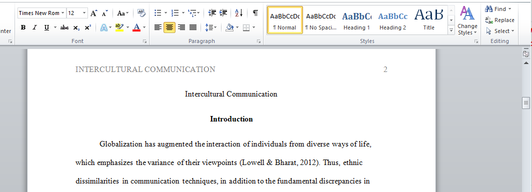 Intercultural Communication