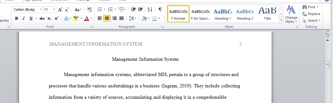 Management Information System