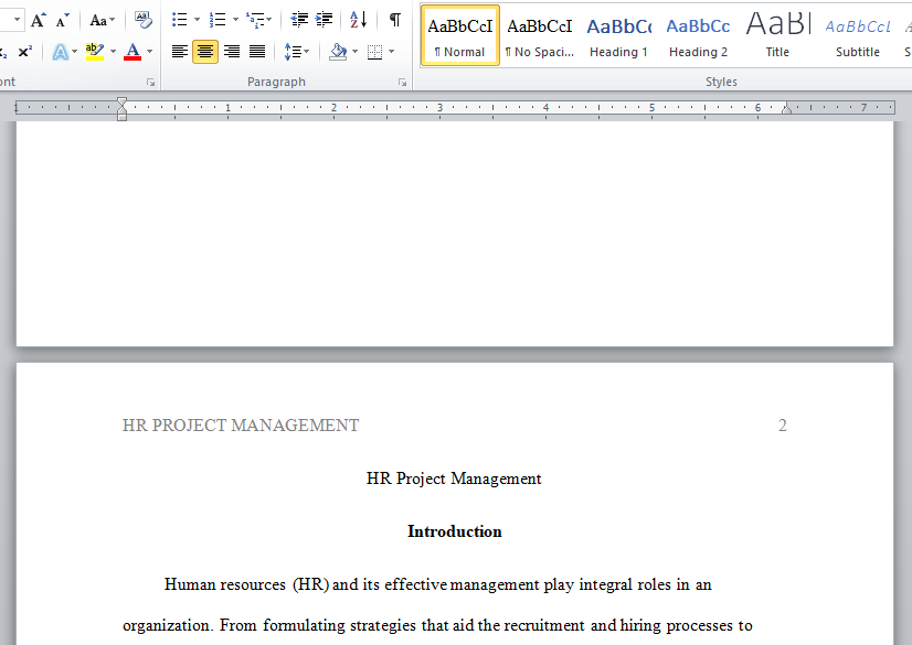 HR project management