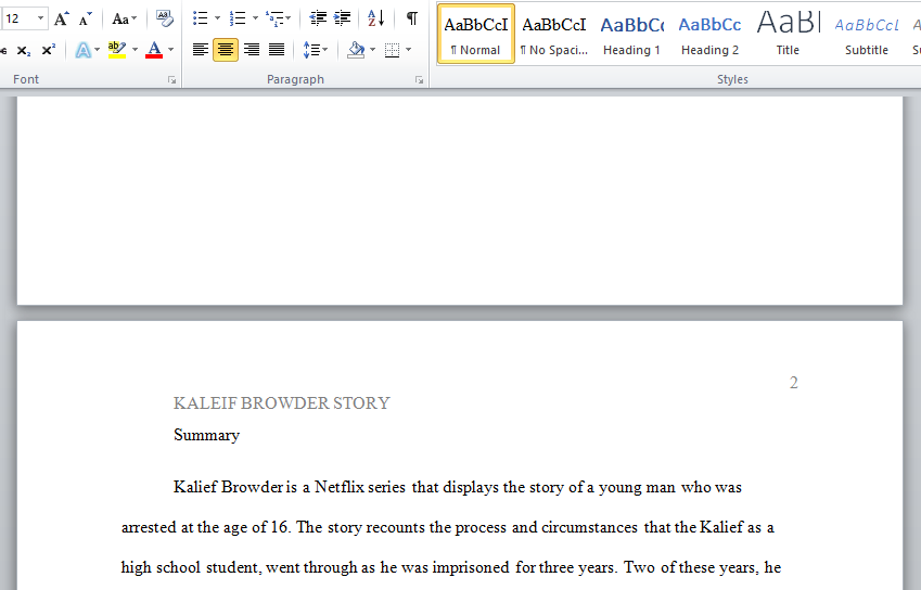 Kaleif Browder story