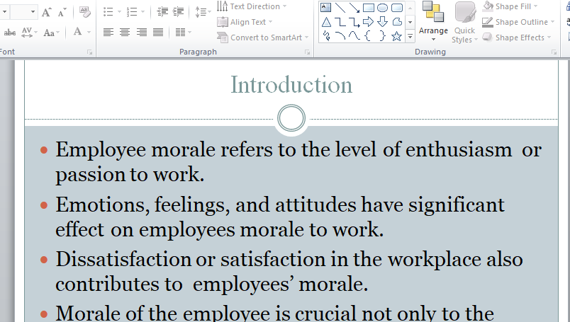 addressing and enforcing employee morale