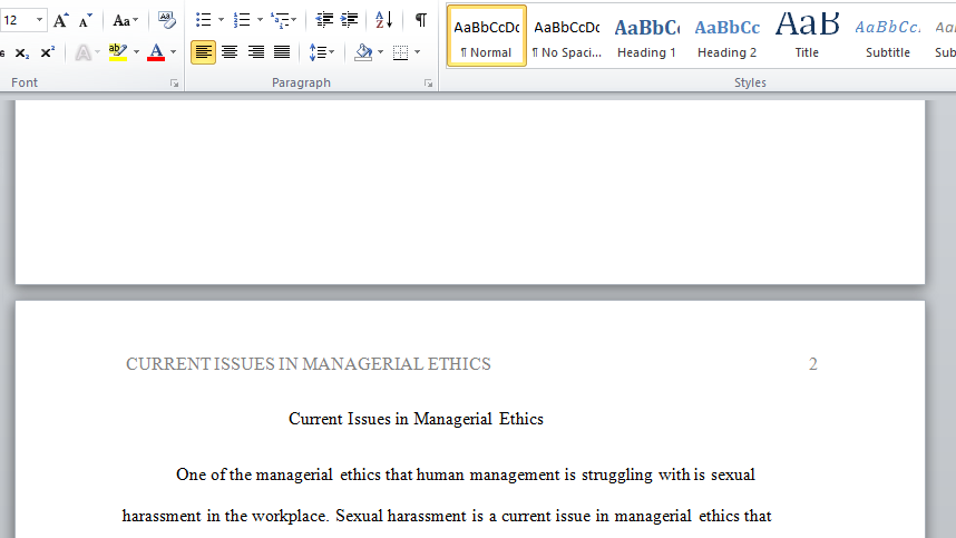 current issues in managerial ethics