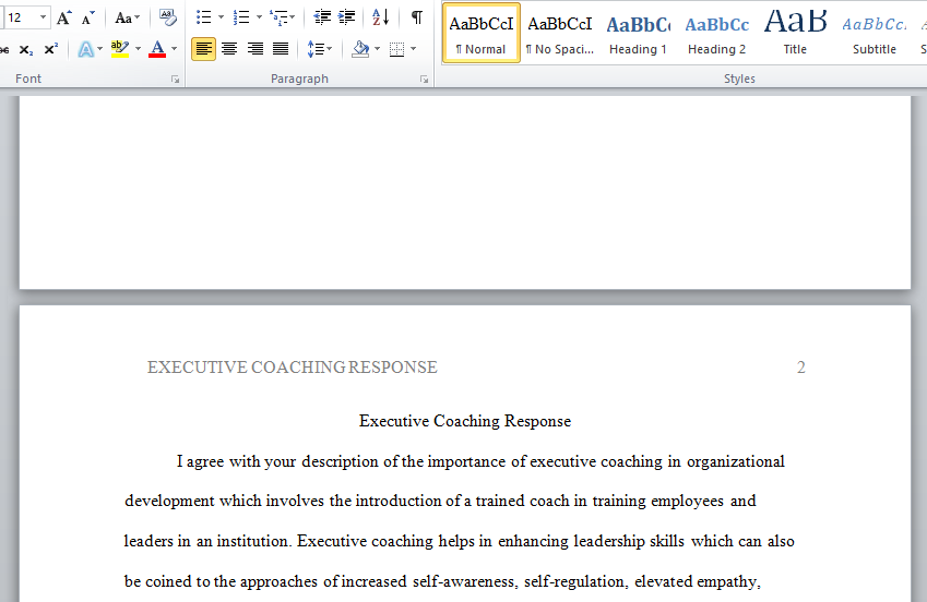 executive coaching