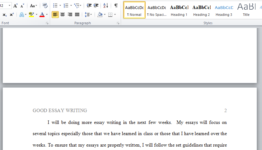 good essay writing