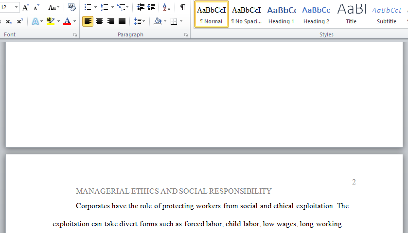 managerial ethics and social responsibility