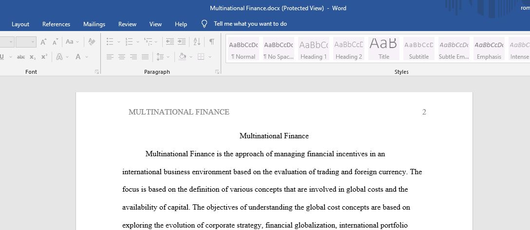 Multinational Finance answer answer preview